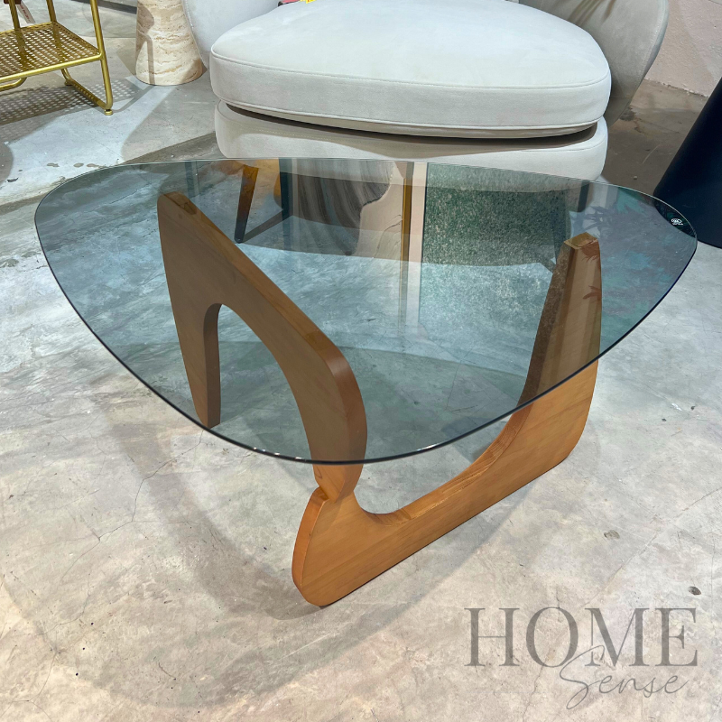 Mid-Century Modern Coffee Table, Triangular, Black