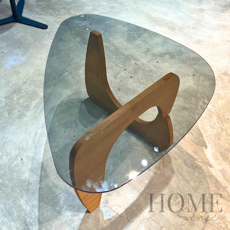 Mid-Century Modern Coffee Table, Triangular, Black