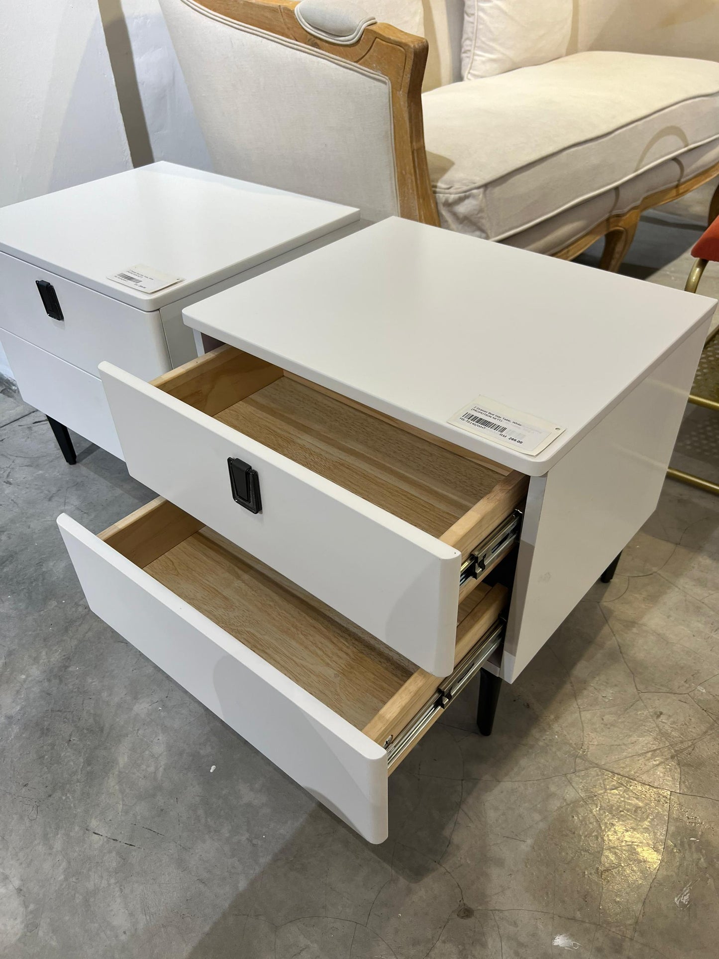 2 Drawer Bed Side Table