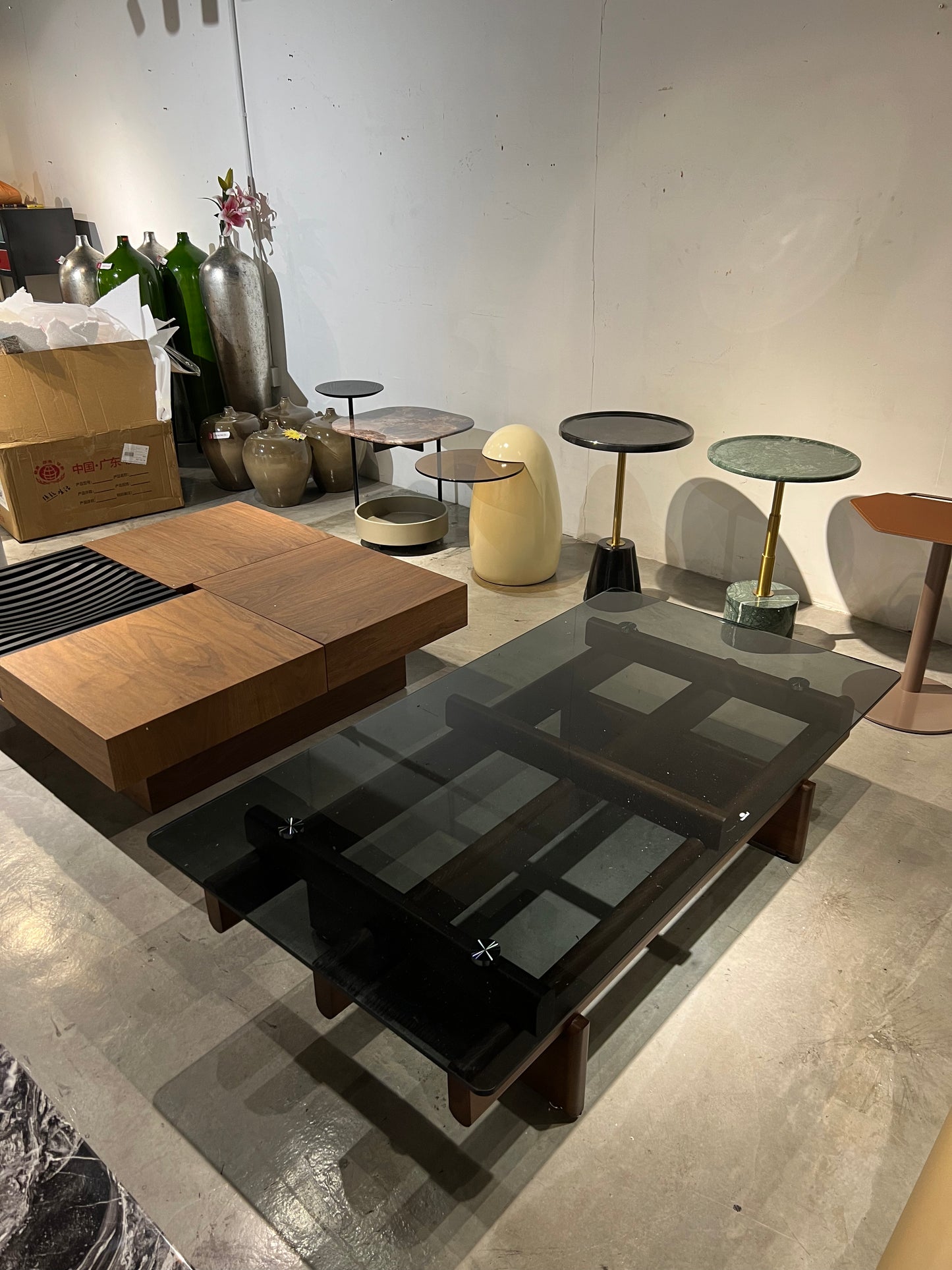 Ashley Minimalist Design Glass Coffee Table