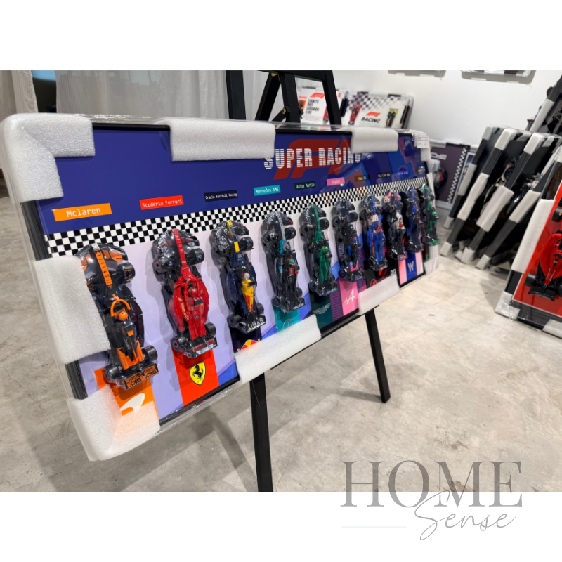 F1 - Inspired Racing Car Artwork, Wall Art, Wall Decoration,Super Racing 10 Mini F1 Cars