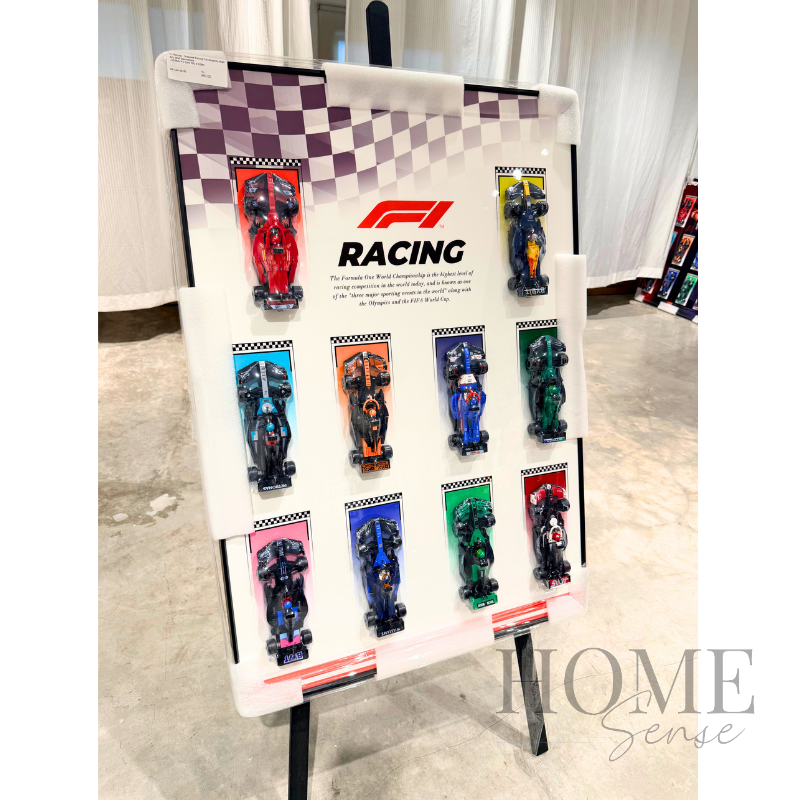 F1 - Inspired Racing Car Artwork, Wall Art, Wall Decoration, 10 Mini F1 Cars