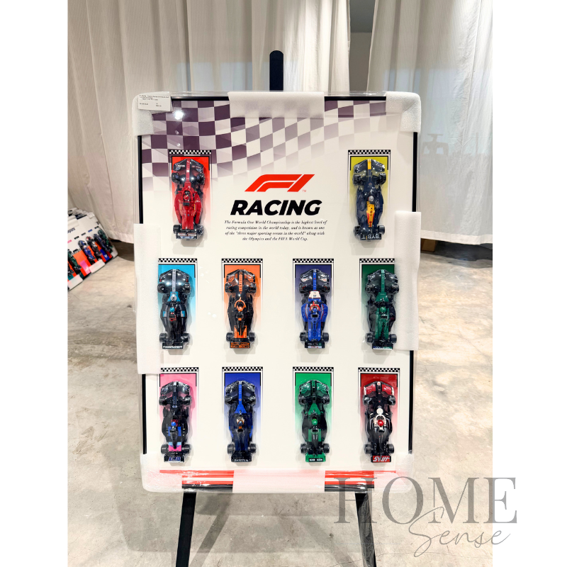 F1 - Inspired Racing Car Artwork, Wall Art, Wall Decoration, 10 Mini F1 Cars