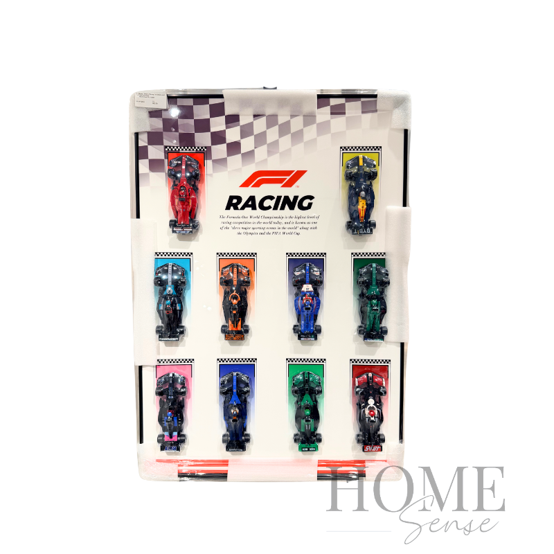 F1 - Inspired Racing Car Artwork, Wall Art, Wall Decoration, 10 Mini F1 Cars