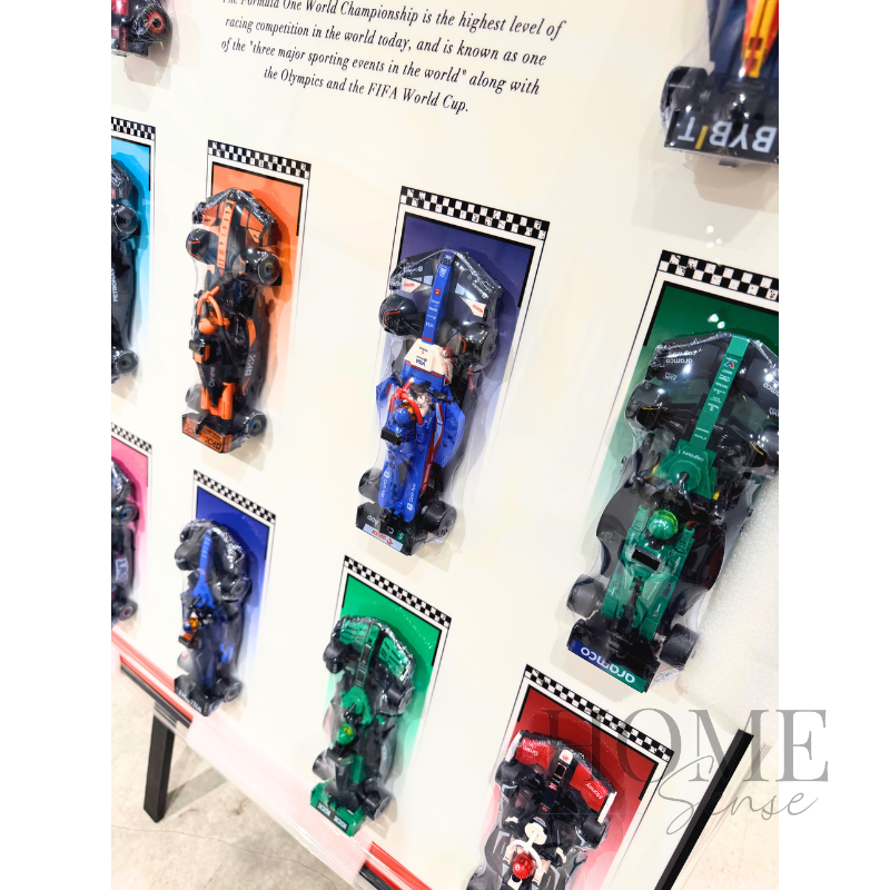 F1 - Inspired Racing Car Artwork, Wall Art, Wall Decoration, 10 Mini F1 Cars