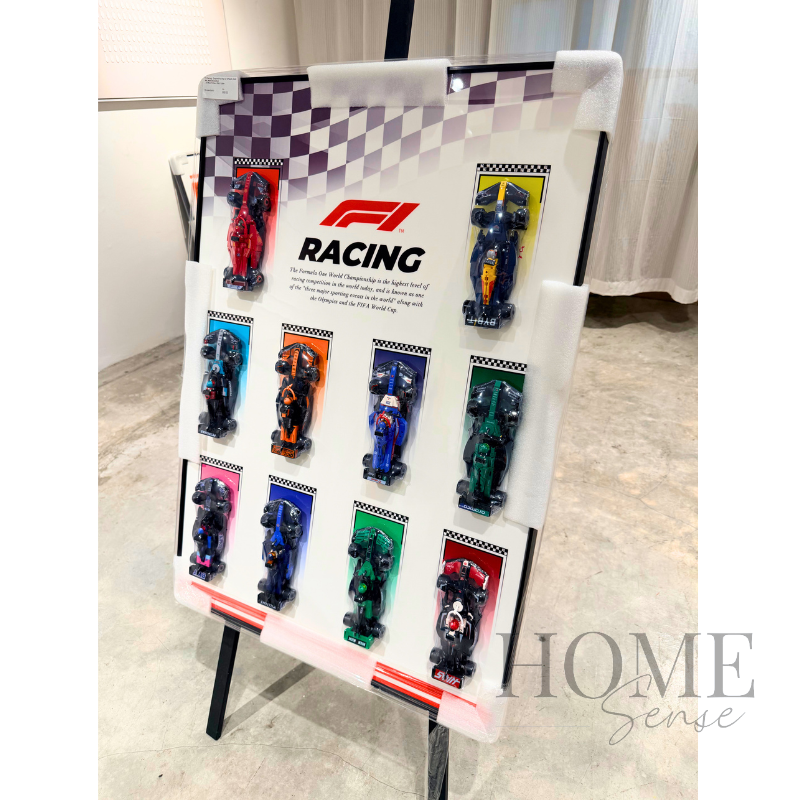 F1 - Inspired Racing Car Artwork, Wall Art, Wall Decoration, 10 Mini F1 Cars