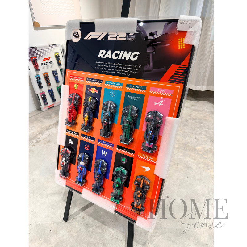 F1 - Inspired Racing Car Artwork, Wall Art, Wall Decoration, 10 Mini F1 Cars