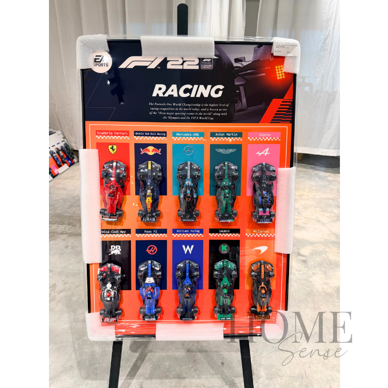 F1 - Inspired Racing Car Artwork, Wall Art, Wall Decoration, 10 Mini F1 Cars