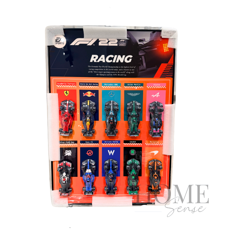 F1 - Inspired Racing Car Artwork, Wall Art, Wall Decoration, 10 Mini F1 Cars