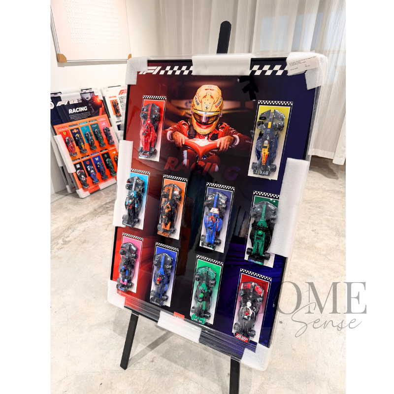 F1 - Inspired Racing Car Artwork, Wall Art, Wall Decoration, 10 Mini F1 Cars