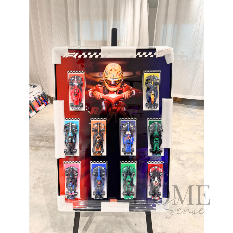 F1 - Inspired Racing Car Artwork, Wall Art, Wall Decoration, 10 Mini F1 Cars