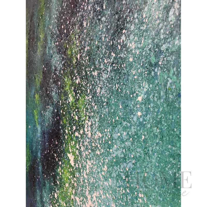 Ocean Galaxy Canvas Wall Art | Modern Blue Abstract Painting