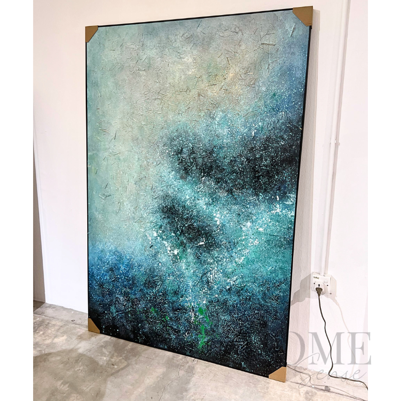 Aquatic Reverie – Textured Abstract Acrylic Wall Art