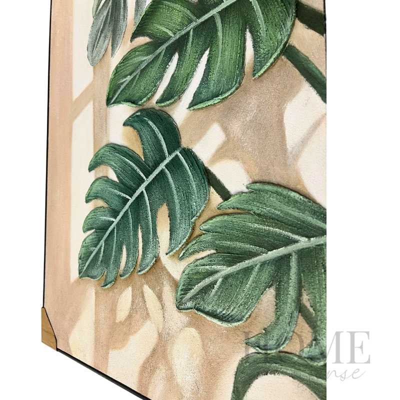 Monstera in Morning Light – Textured Botanical Acrylic Wall Art