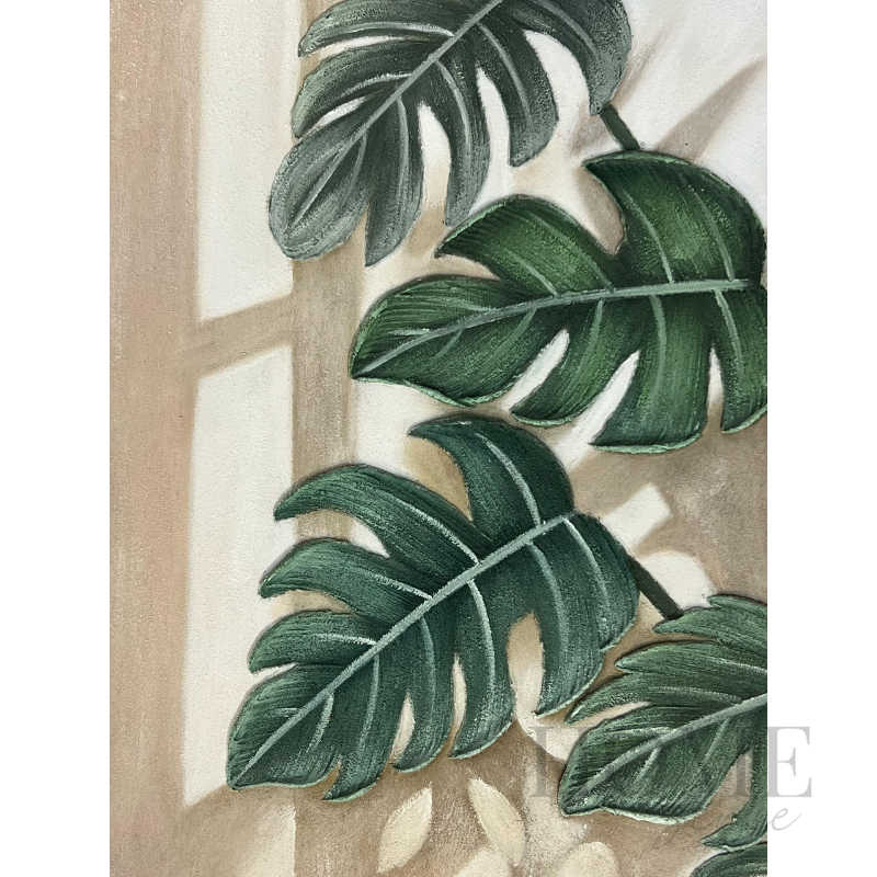 Monstera in Morning Light – Textured Botanical Acrylic Wall Art