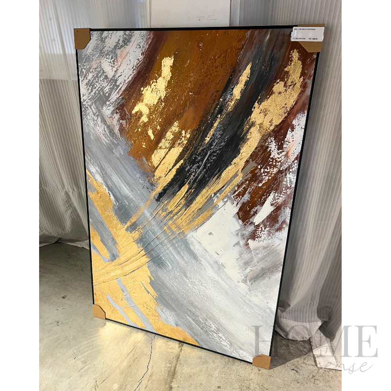 Gilded Ascent – Textured Abstract Canvas Wall Art