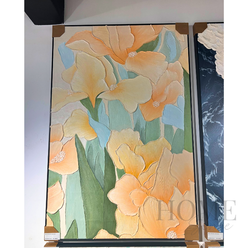 Morning Bloom – Textured Floral Acrylic Wall Art