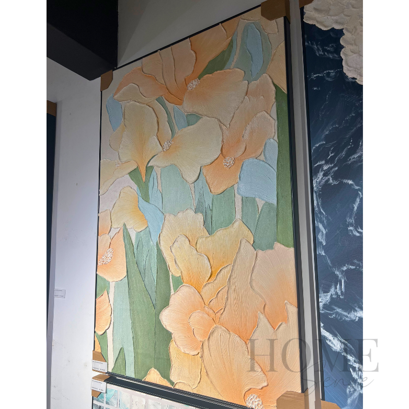 Morning Bloom – Textured Floral Acrylic Wall Art