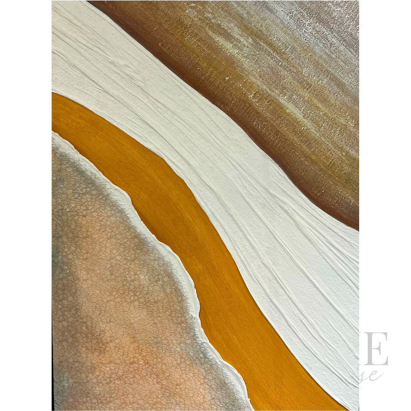 Ochre Passage – Textured Abstract Acrylic Wall Art