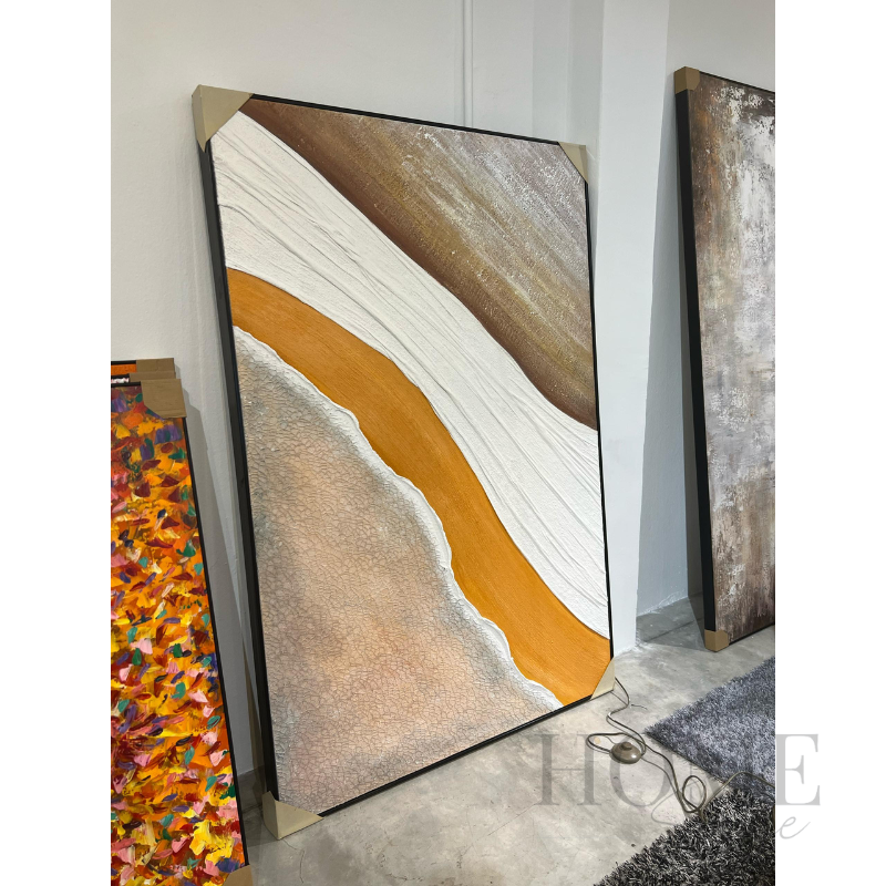 Ochre Passage – Textured Abstract Acrylic Wall Art