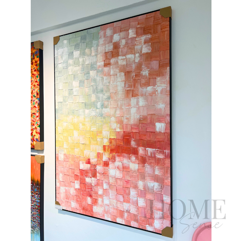 Colours in Rhythm – Textured Acrylic Geometric Canvas Wall Art