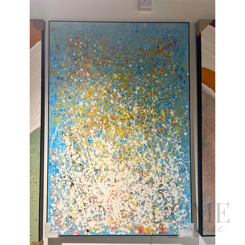 Confetti Sky – Textured Acrylic Abstract Canvas Wall Art