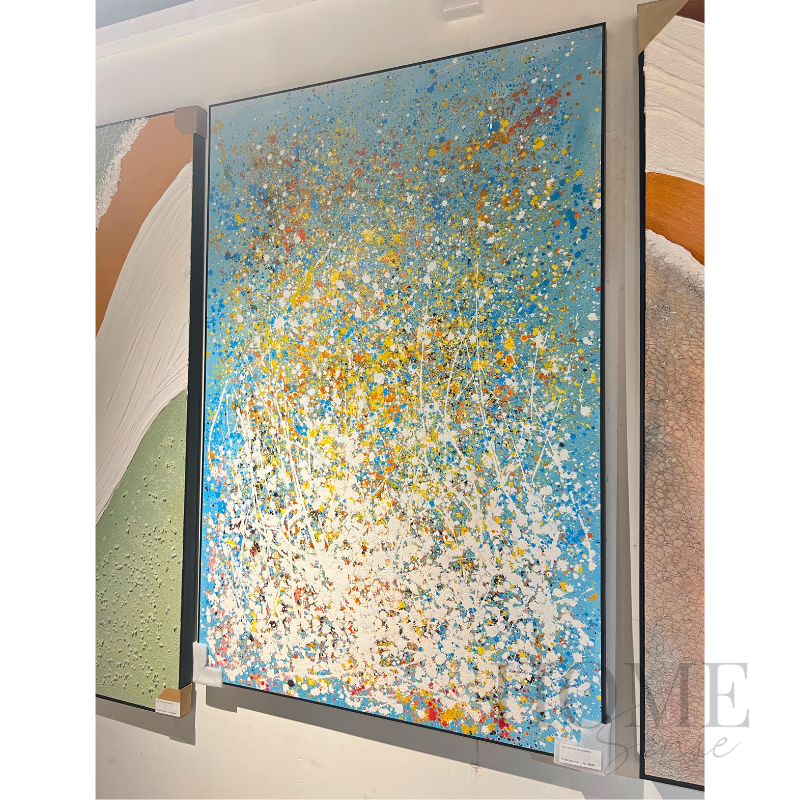 Confetti Sky – Textured Acrylic Abstract Canvas Wall Art