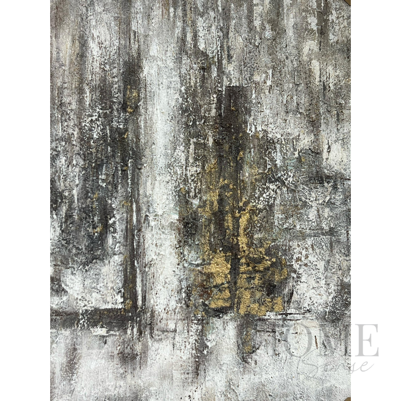 Silver Mirage | Modern Textured Abstract Canvas Wall Art