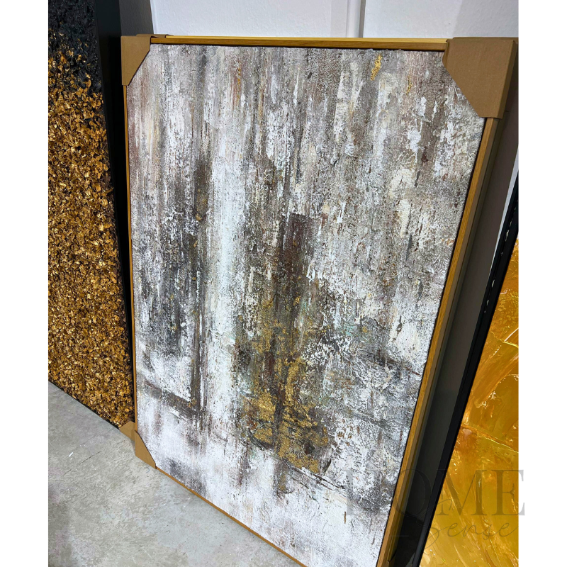 Silver Mirage | Modern Textured Abstract Canvas Wall Art