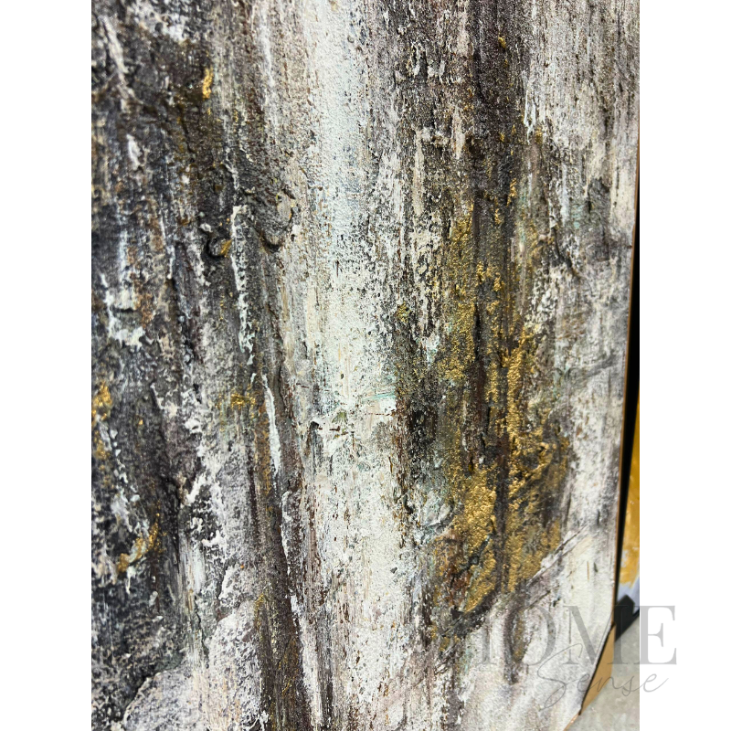 Silver Mirage | Modern Textured Abstract Canvas Wall Art