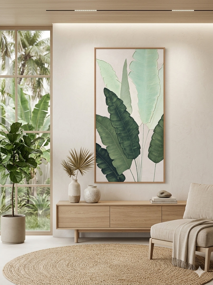Morning Beneath the Leaves – Textured Acrylic Wall Art
