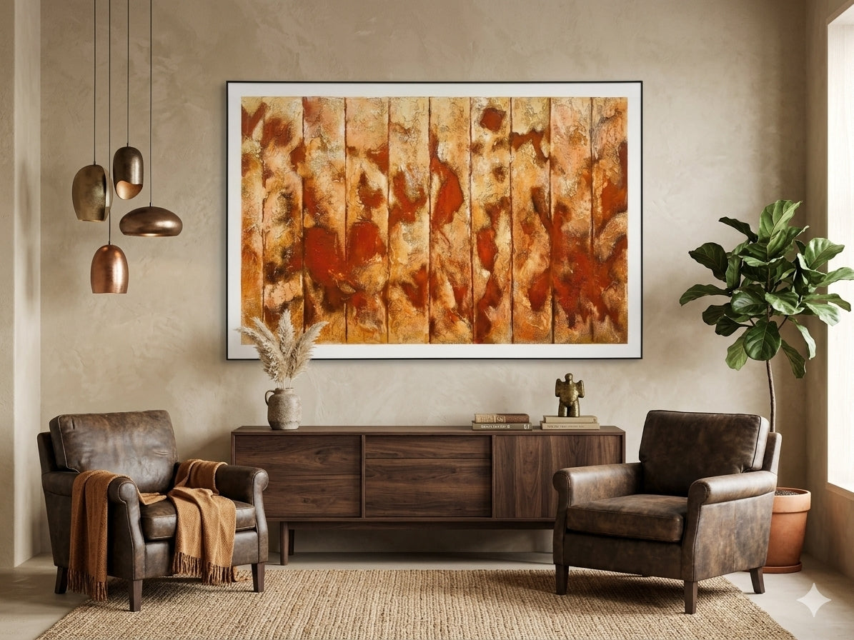 Autumn Resonance – Textured Abstract Acrylic Wall Art