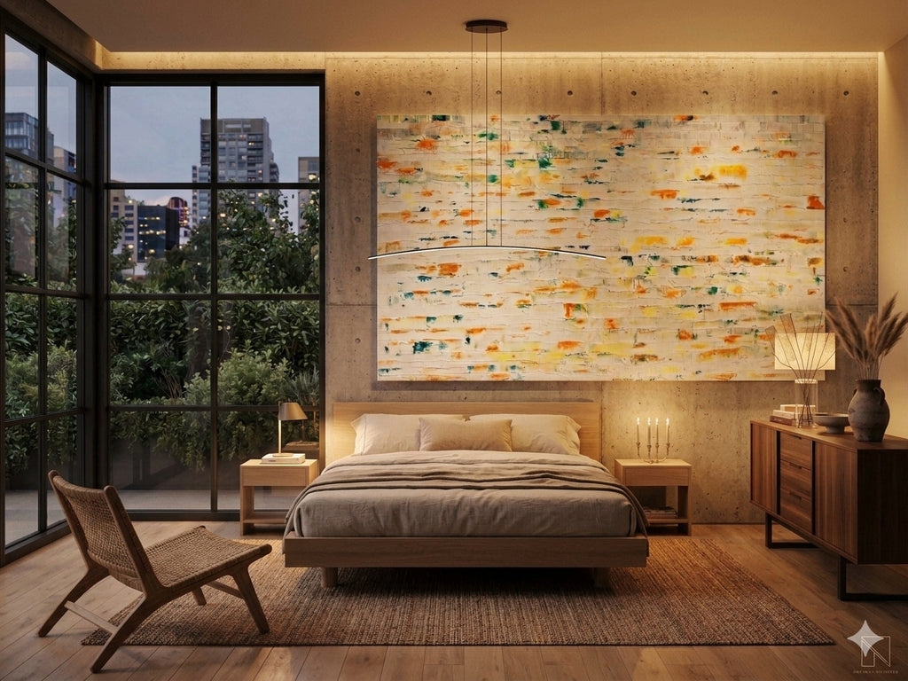 Sunlit Mosaic – Extra-Large Textured Abstract Canvas Wall Art