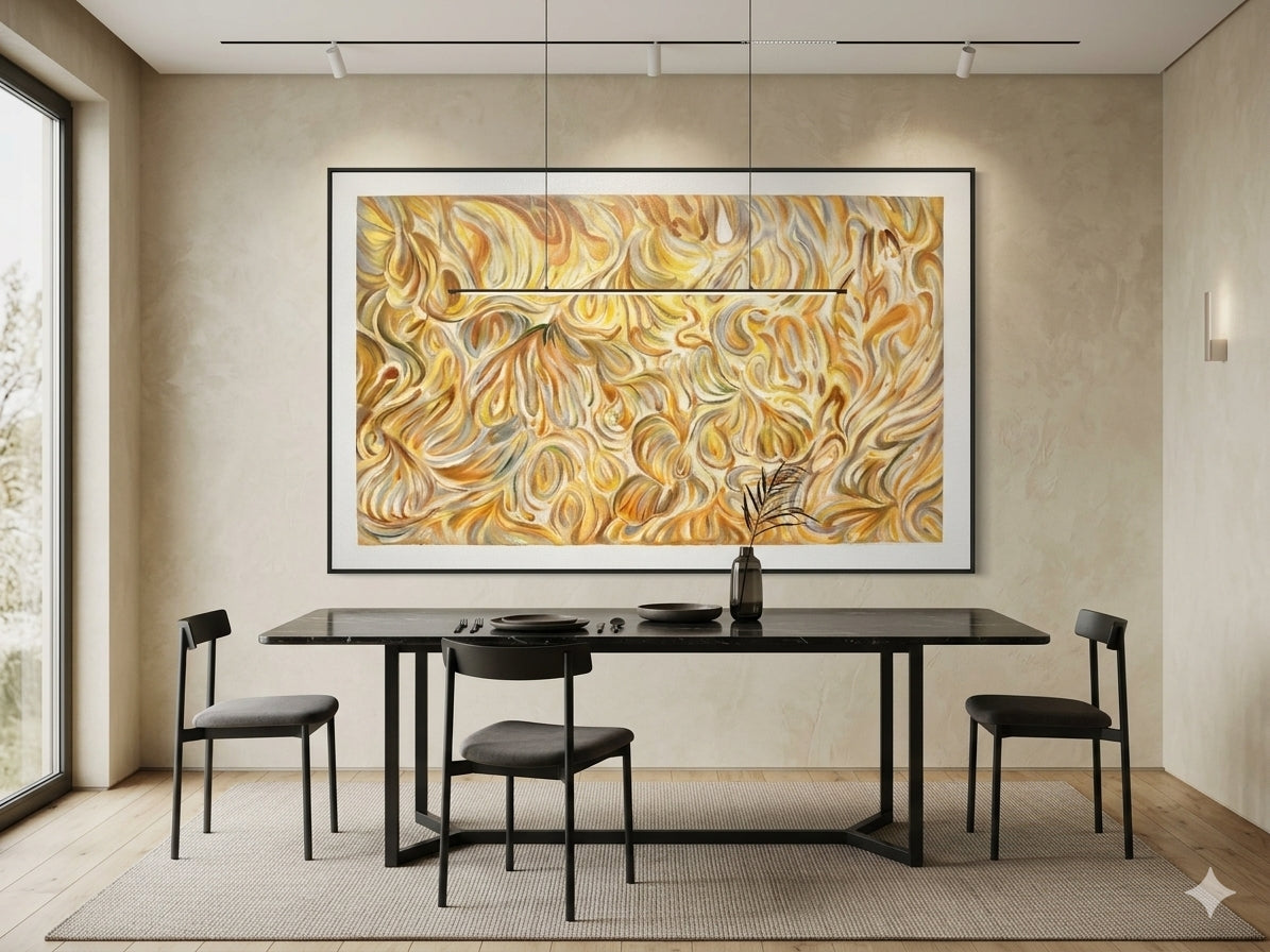 Petals of Radiance – Textured Abstract Acrylic Wall Art