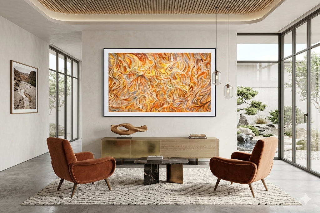 Petals of Radiance – Textured Abstract Acrylic Wall Art