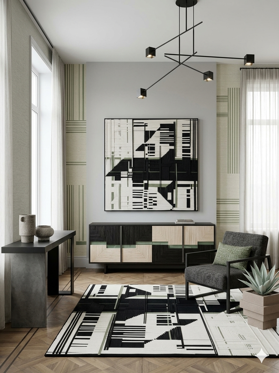 Modern Geometric Wall Art, Thread Wall Art