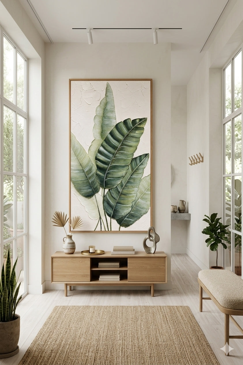 Botanical Serenity – Textured Acrylic Wall Art