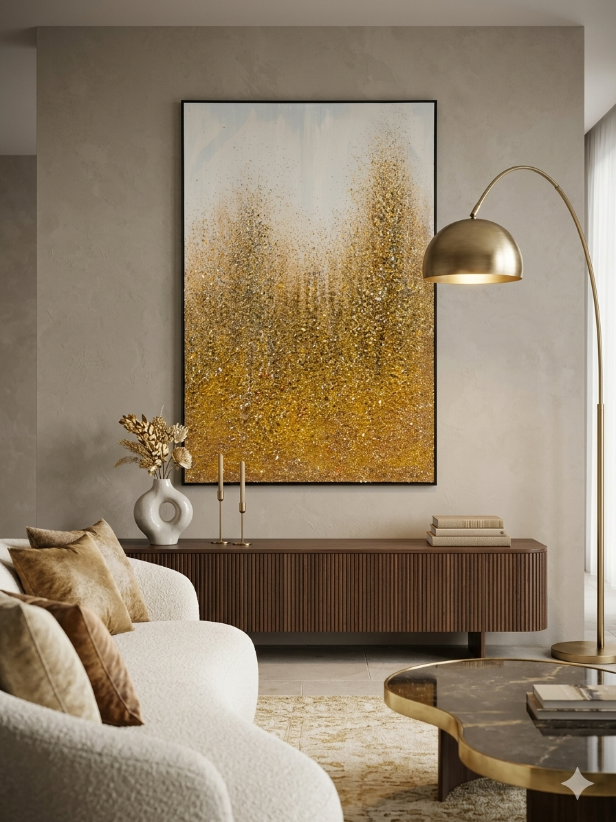 Golden Rainfall  , Canvas Wall Art