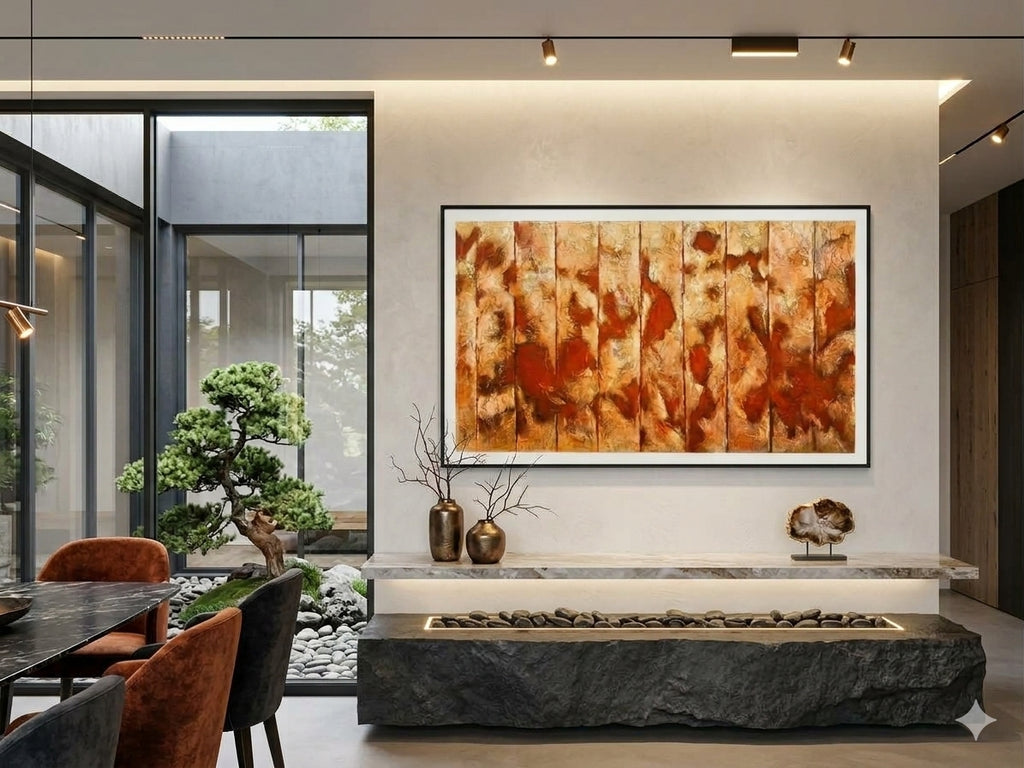 Autumn Resonance – Textured Abstract Acrylic Wall Art