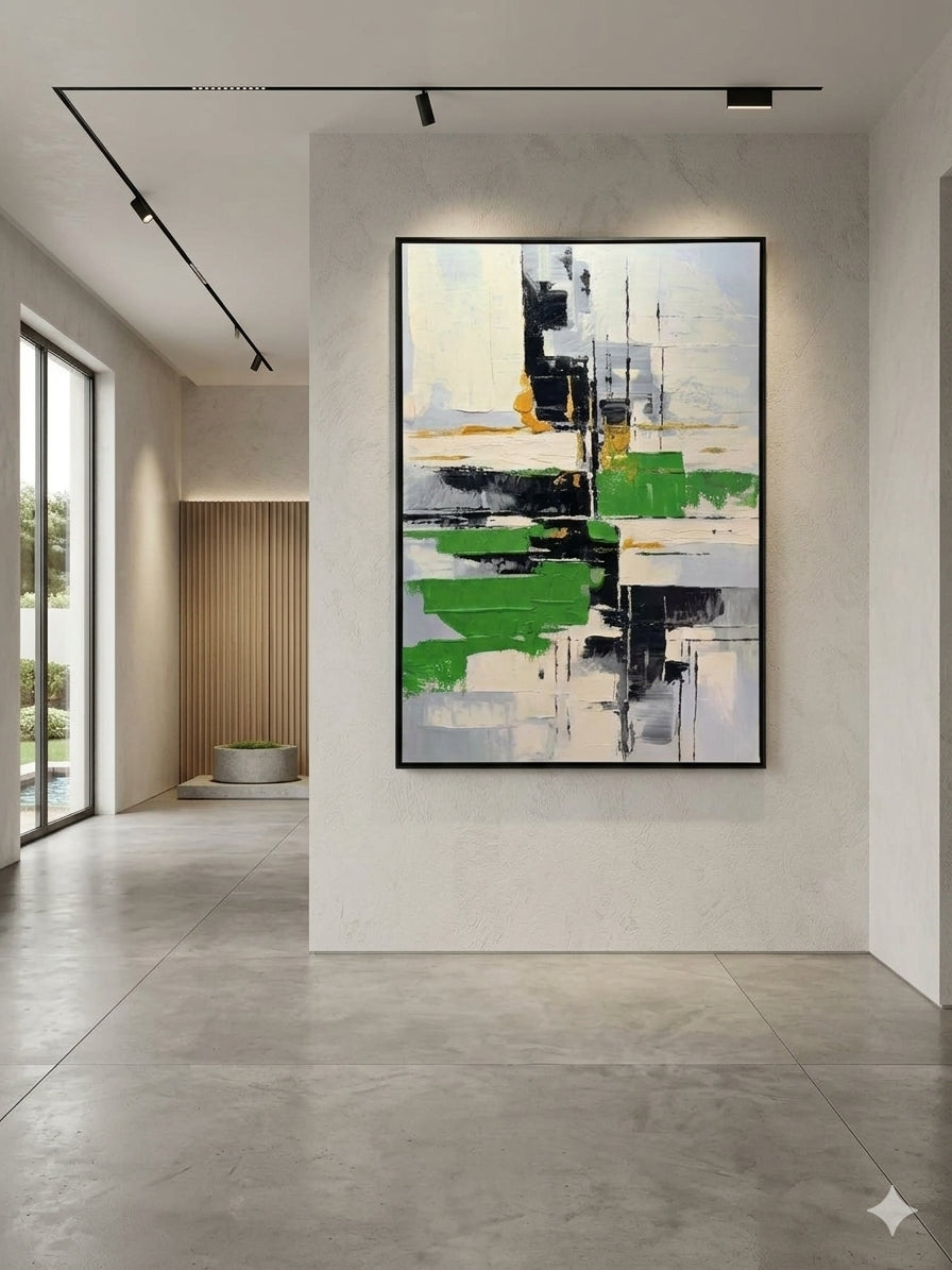 Urban Pulse – Textured Acrylic Abstract Canvas Wall Art