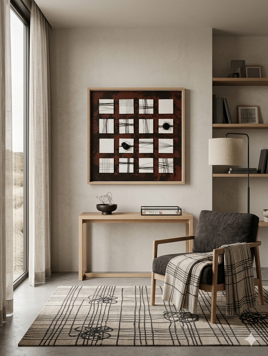 Modern Minimalist Wall Art, Physical Texture