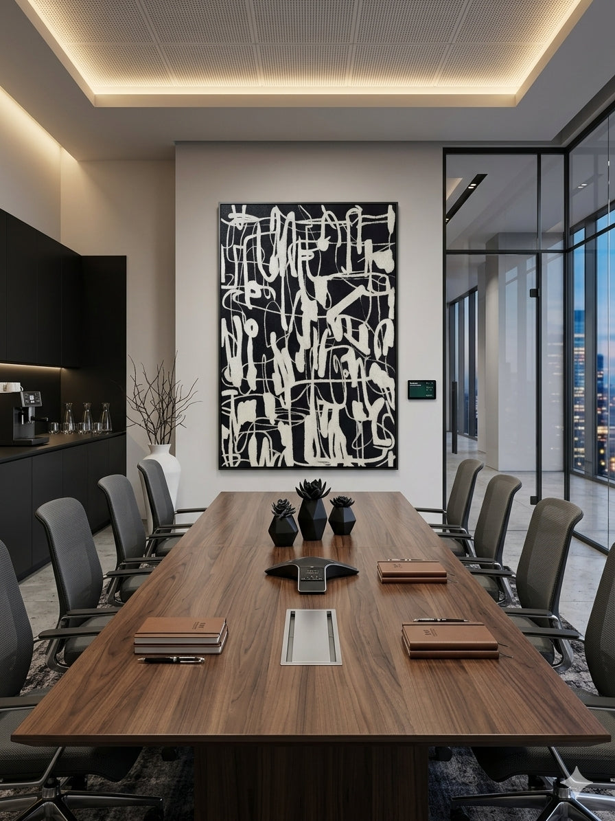 Graffiti of Thought – Textured Acrylic Abstract Wall Art