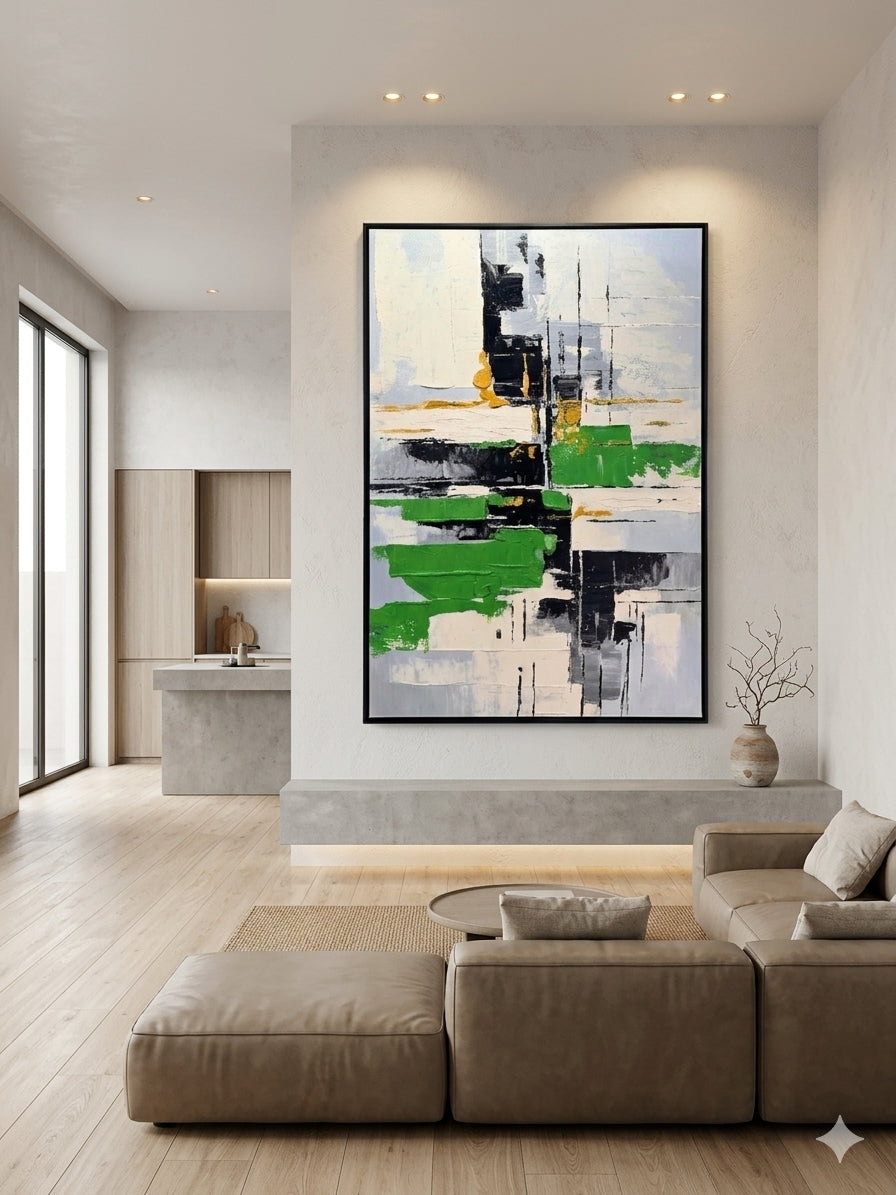 Urban Pulse – Textured Acrylic Abstract Canvas Wall Art