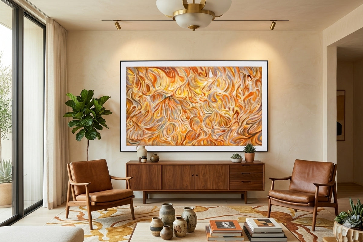Petals of Radiance – Textured Abstract Acrylic Wall Art
