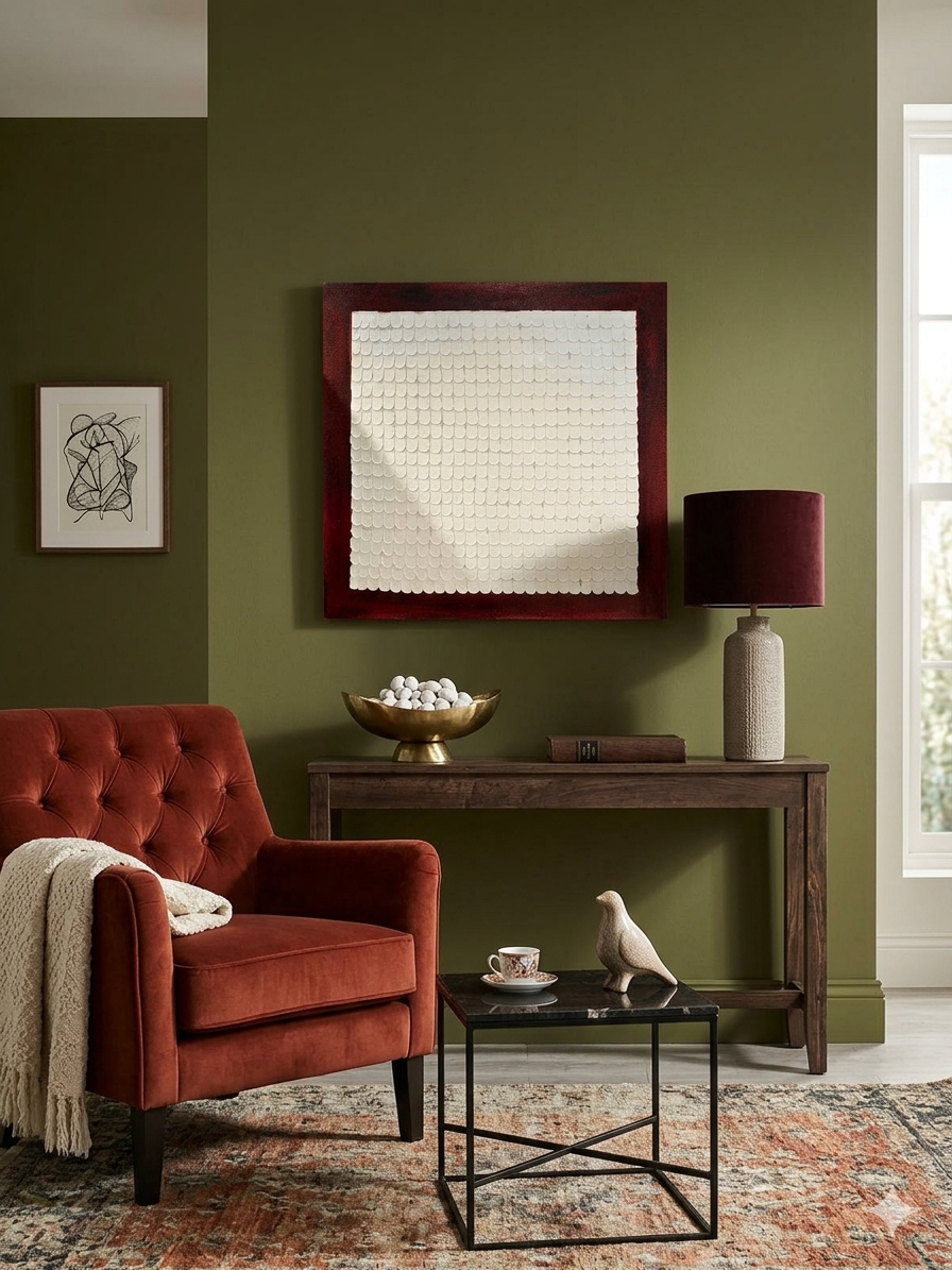 Echoes on Maroon,Canvas Wall Art