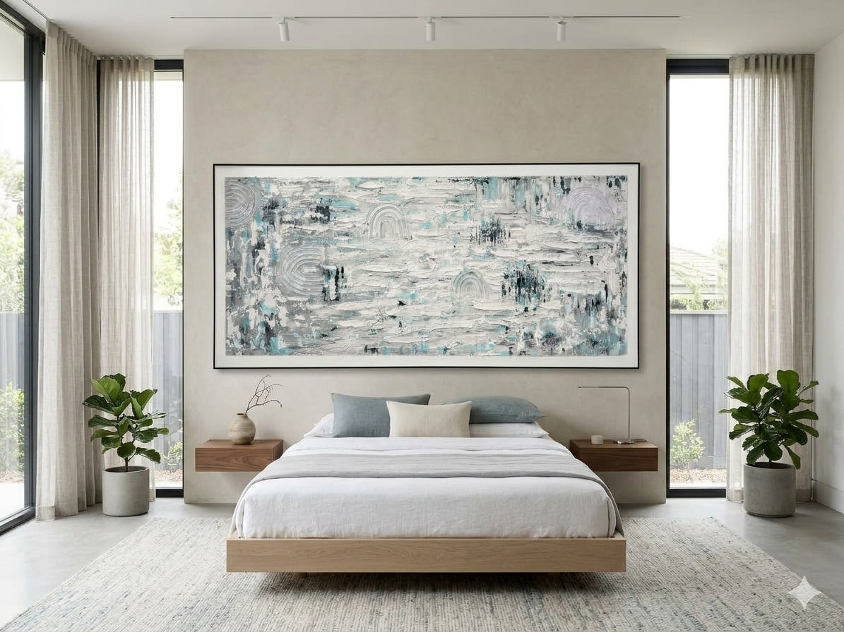 Arctic Rhythm – Textured Abstract Acrylic Wall Art